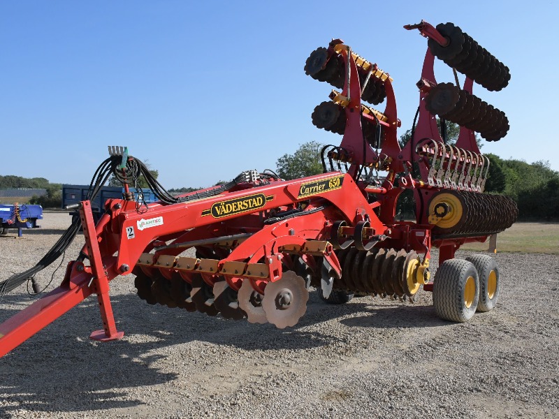 Vaderstad Carrier CR650 short disc cultivator 6.5m complete with BioDrill